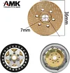 AMK 4pcs RC Brass Wheel Weights, Brass Wheel Hex Hub Adapter for 1.9in / 2.2in Beadlock Wheel Rim 1/10 RC Crawler Car Axial SCX10 Capra TRX4 TRX6 (4pcs 15mm Brass Weights)