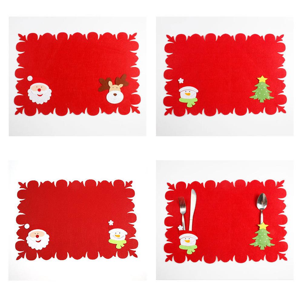 

Christmas table mats and fork sets of dual-use non-woven fabric table mats, 501 Original