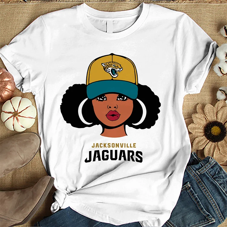 Jacksonville Jaguars Women's White Relaxed T-Shirt