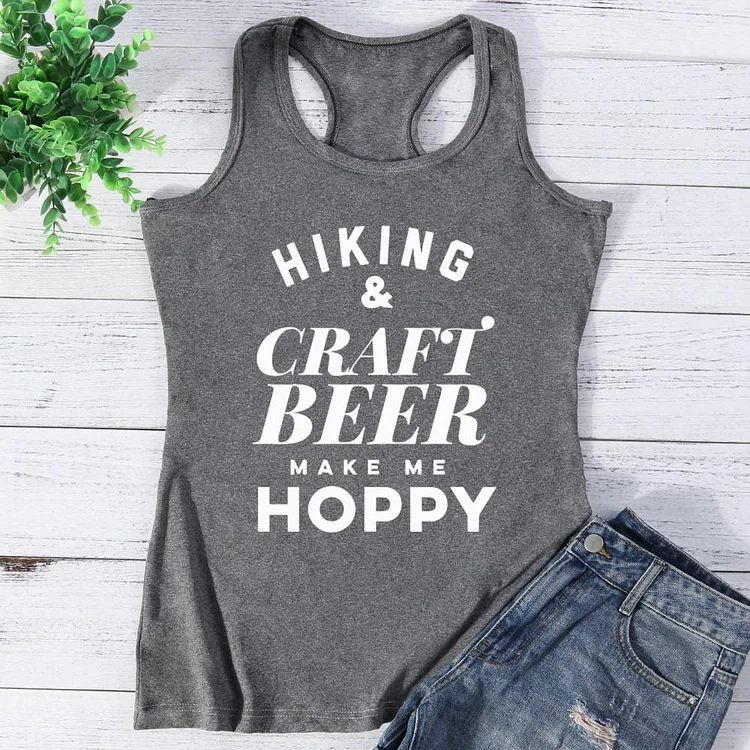 Hiking and craft beer make me hoopy Vest Tank Top-0026157