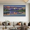 (Big Size)Snow Mountain River-Full Square Diamond Painting 80*40CM