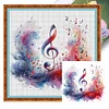 Watercolor Music Note-11CT Stamped Cross Stitch 40*40cm