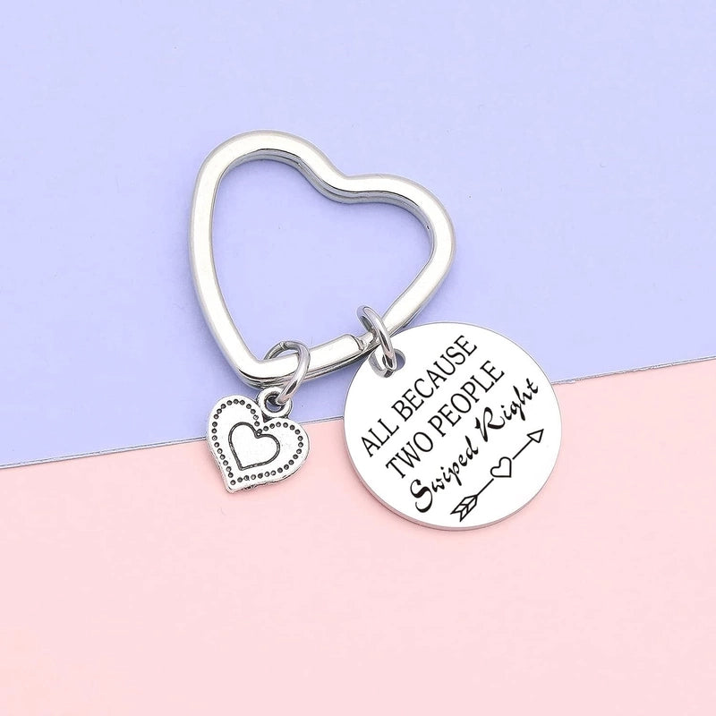 Minimalist Letter Heart Shape 201 Stainless Steel Valentine’S Day Unisex Keychain