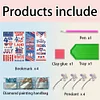 4Pcs Special Shaped Independence Day Diamond Painting Bookmark