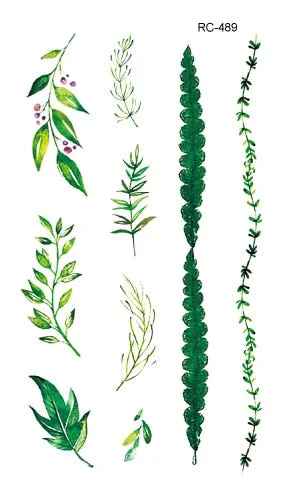 52 Kinds Watercolor Flora Lavender Waterproof Fake Tattoos Temporary Women Arm Chest Ankle Stickers Floral Body Art Tatto Flower