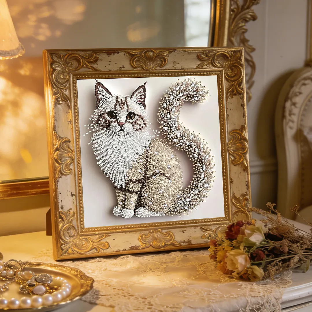 Diamond Painting - Partial Special Shaped Drill - Cat(Canvas|30x30cm)