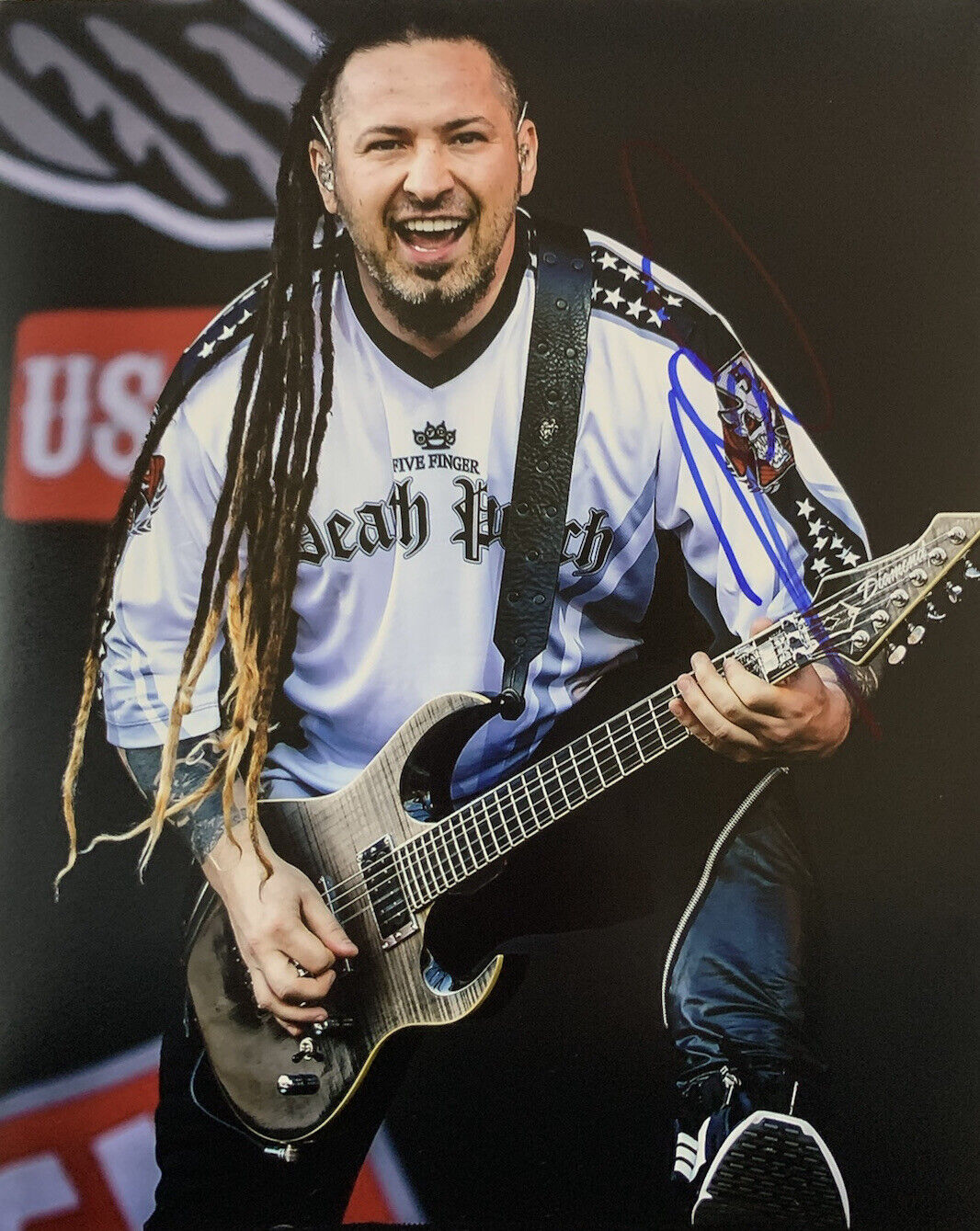 ZOLTAN BATHORY SIGNED 8x10 Photo Poster painting FIVE FINGER DEATH PUNCH GUITARIST AUTOGRAPH COA