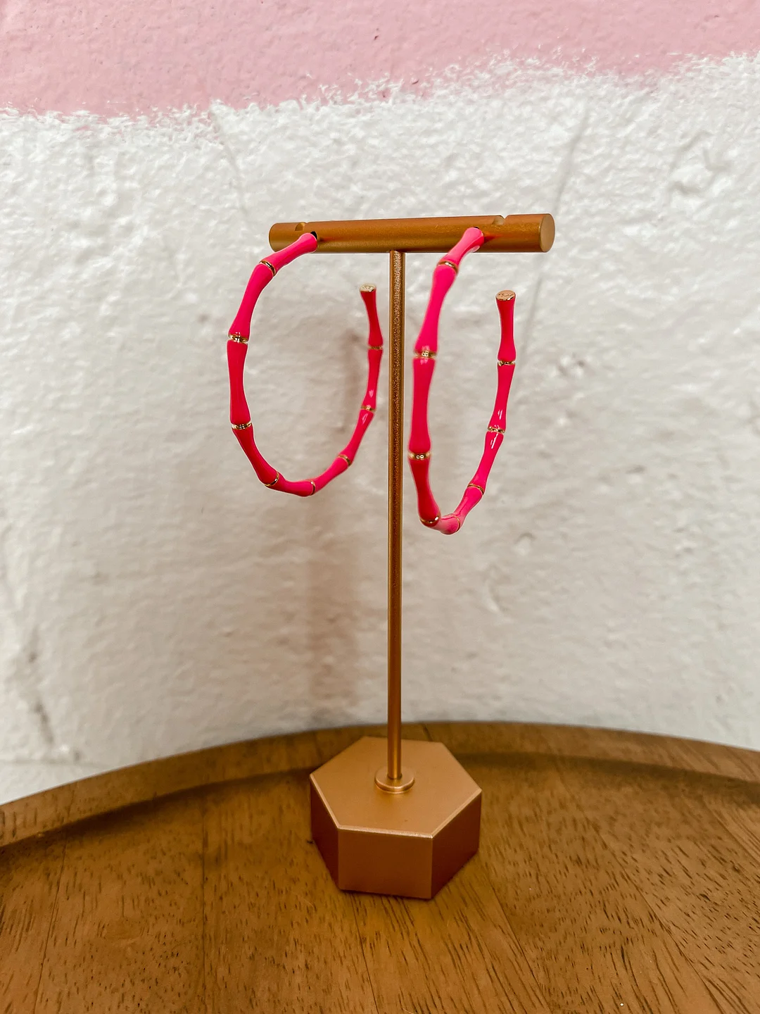 [Treasure Jewels] Bamboo Hot Pink Hoops