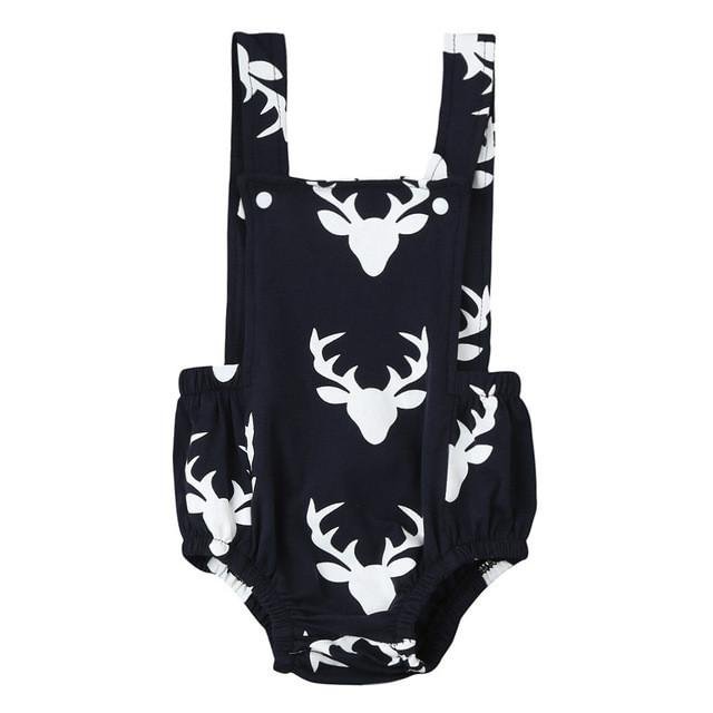 Newborn Baby Girl Cute Backless Deer Cotton Romper Costume Clothes