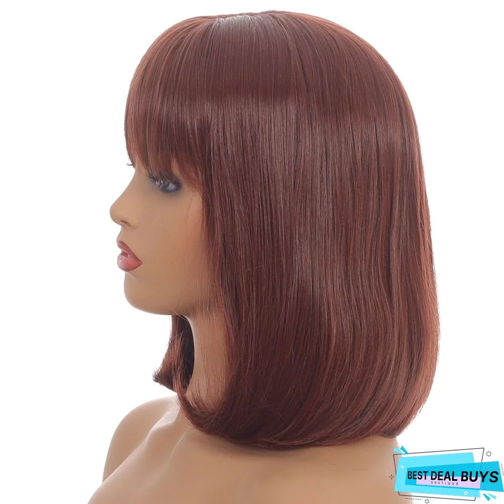 New Style Wig Shoulder Length Inner Buckle Short Hair Women's Fashion Chemical Fiber False Head Cover
