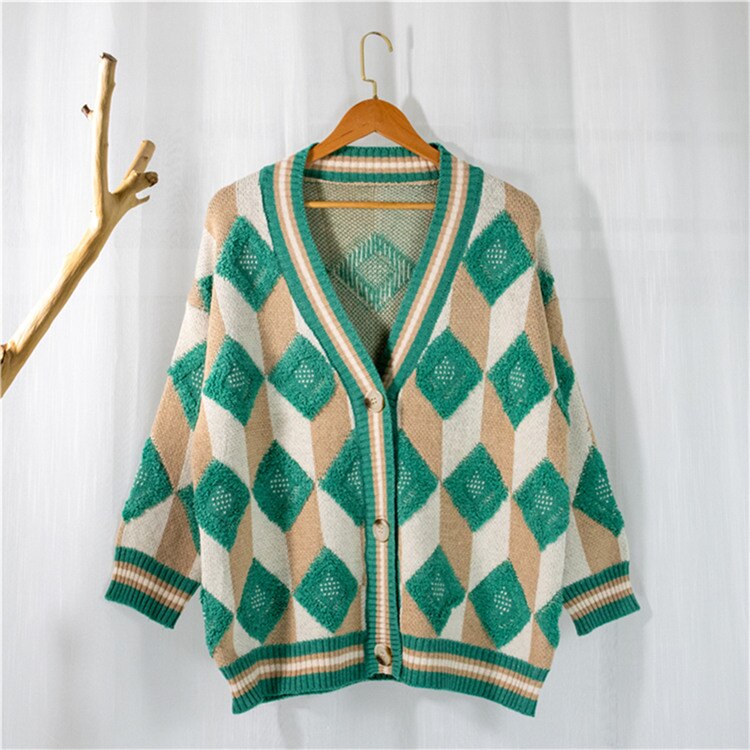 Women's Sweaters Autumn Winter Fashionable Buttons Casual V-Neck Oversize Cardigans