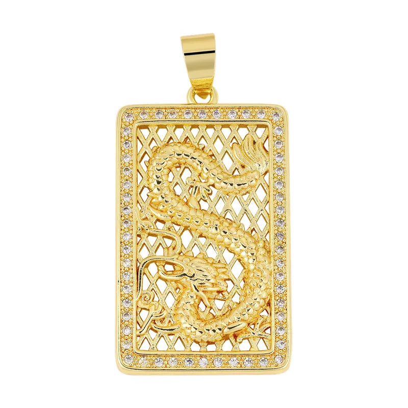 1 Piece 18.5*13.3MM Copper Zircon Geometric Heart Shape Flower Polished Pendant Jewelry Accessories