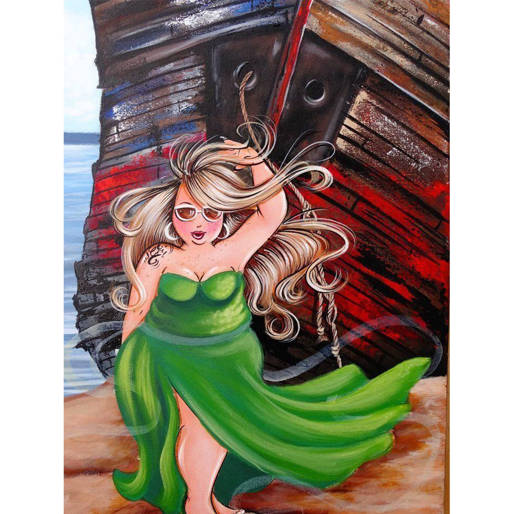 

Fat Lady - Round Drill Diamond Painting - 30*40CM, 501 Original