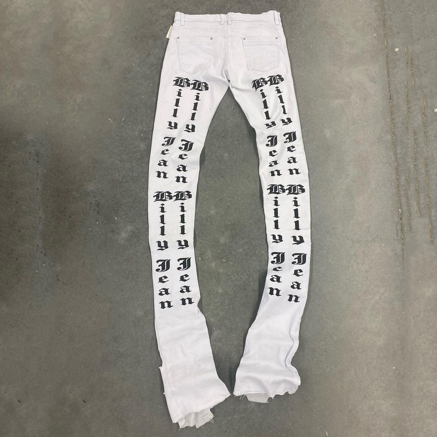 Casual Street Stacked Denim Trousers