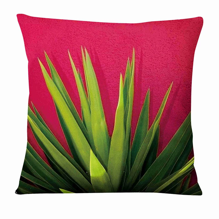 Linen Pillow Case  - Tropical Cactus Plant 45*45cm