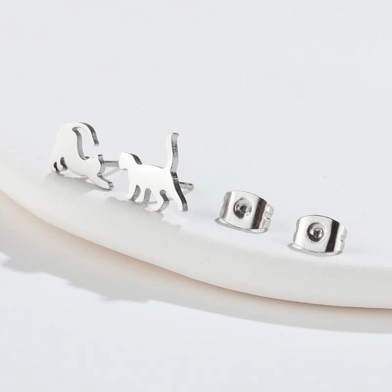 1 Pair Fashion Animal 304 Stainless Steel 18K Gold Plated Ear Studs