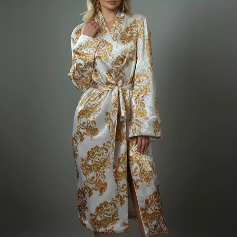 Women's Flannel Baroque Court Style Robe Pajamas-inspireuse