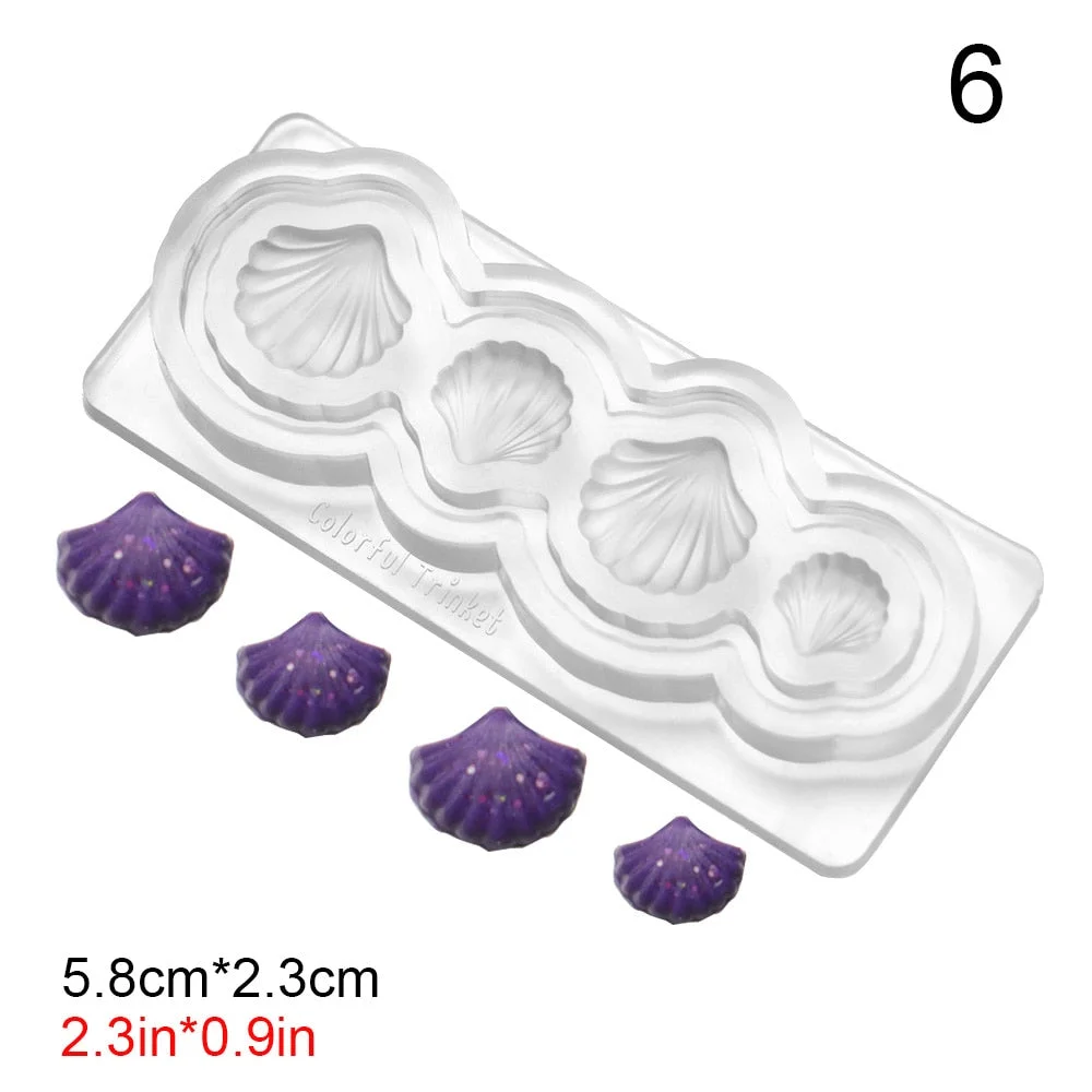 3D Nail Art Silicone Carved Mold Stone Heart Star Crystal Design Decor DIY Acrylic Nails Silicon Gel Template Nail Art Tool