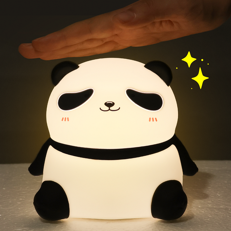 Cute Panda Night Light, 3 Level Dimmable LED Squishy Novelty Animal Night Lamp for Boys Girls Baby Children