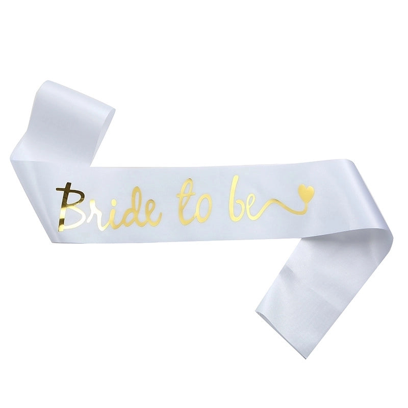 Modern Style Letter Satin Cloth Wedding Party Costume Props