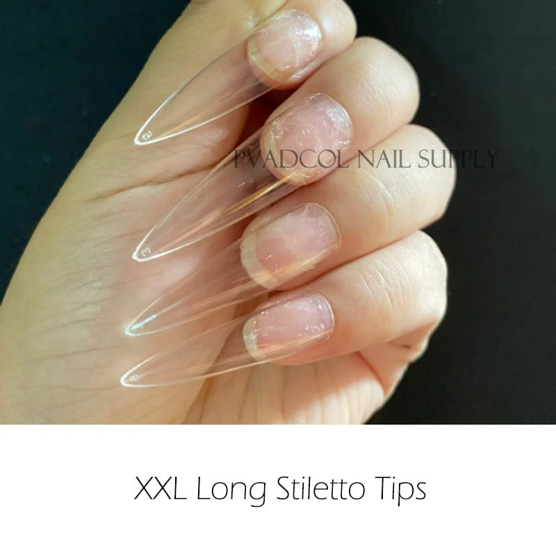 XXL Extra Long Stiletto Pointy False Nail Tips Full Cover Nails Fake Tip Press On Salon Manicure Supply