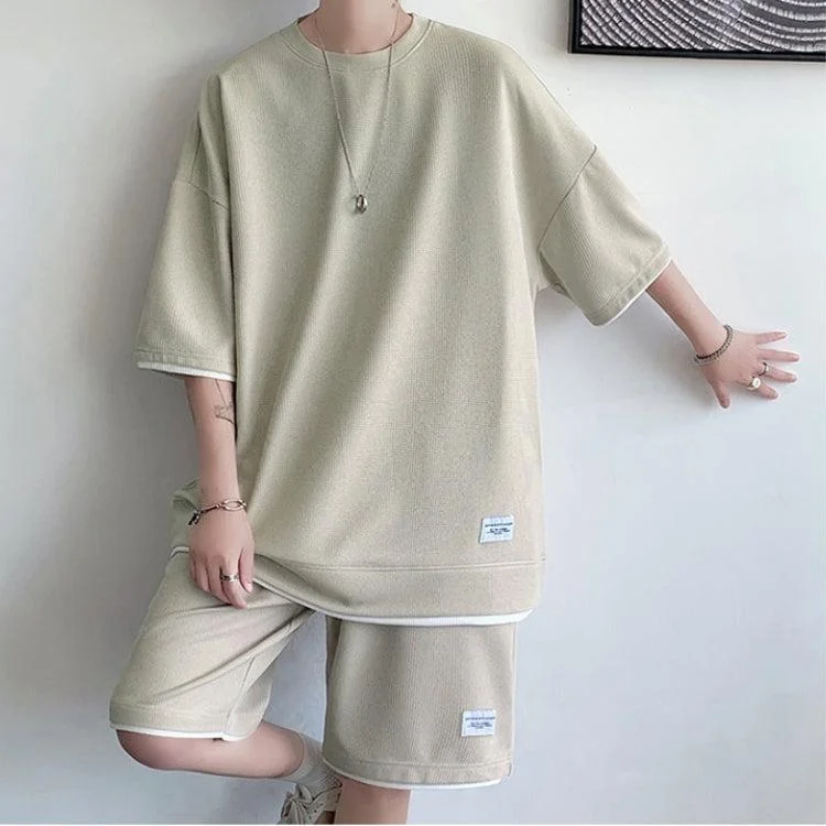 Brownm Boy Sweatshirt & Sweatshorts Two Piece Set