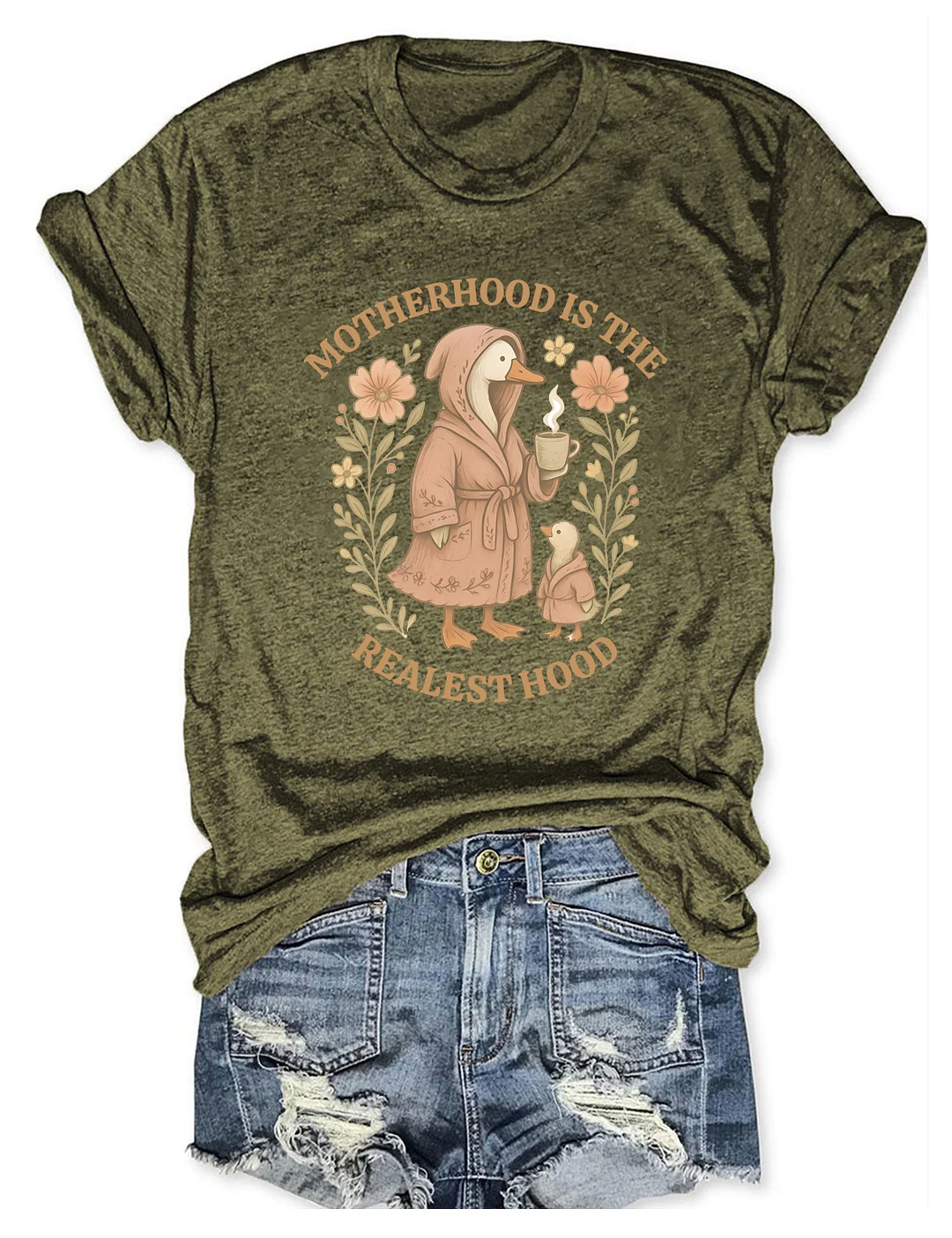 Motherhood Is The Realest Hood T-shirt