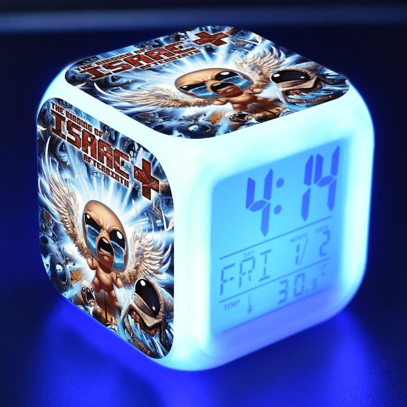 The Binding of Isaac Alarm Clock 7 Color Changing Night Light Touch Control Digital Clock for Kids