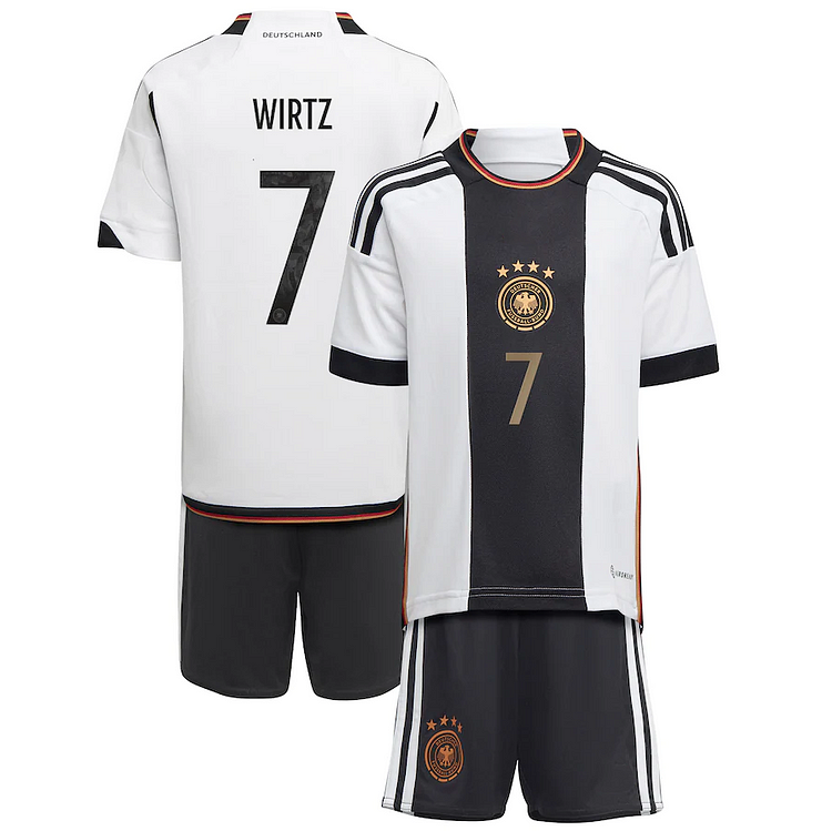 Deutschland DFB Mini-Kit Florian Wirtz 7 Heimtrikot Kinder WM 2022