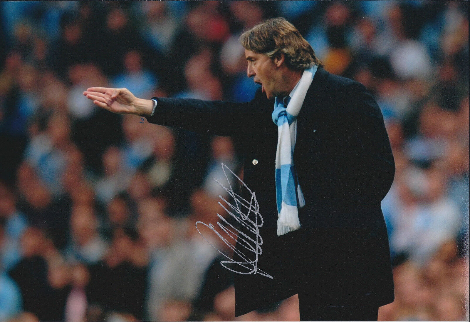 Roberto MANCINI SIGNED Autograph 12x8 Photo Poster painting AFTAL COA Galatasaray MANAGER