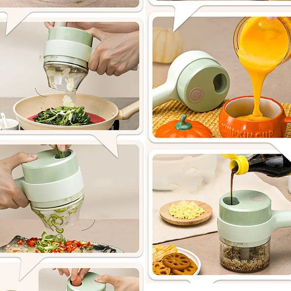 🔥Hot Sale 46% Off🔥 - 4-in-1 Portable Electric Vegetable Cutter Set
