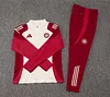 2024/2025 Bayern Half-Pull Training Suit White Red Jersey Set 1:1 Thai Quality
