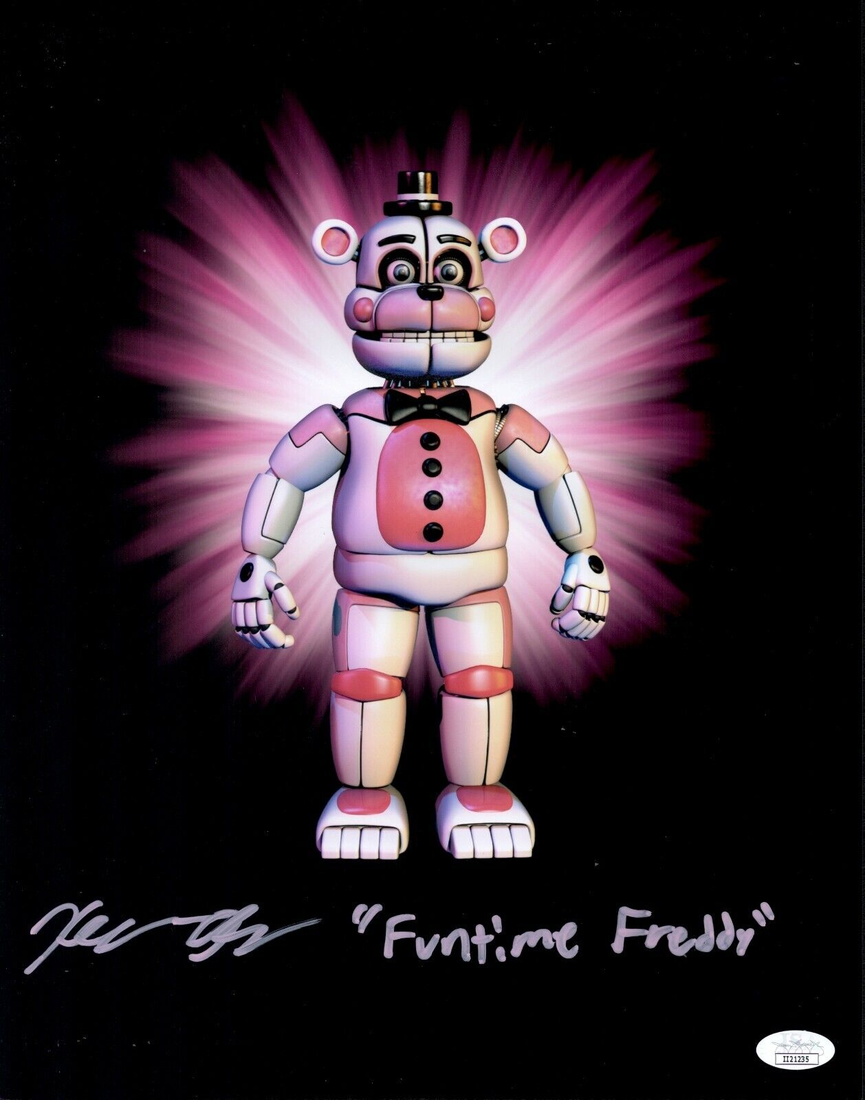 KELLEN GOFF Signed FUNTIME FREDDY 11x14 Photo Poster painting Five Nights Autograph JSA COA Cert