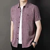 Gioiacombo&trade; Camicia estiva a maniche corte a righe con risvolto casual da uomo