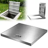 [US Local Warehouse] Stainless Steel Manhole Cover 26.97x23.62in Access Hatch Door with Handle Septic Tank Lid for Cellars Basement Patio Yard Window Well