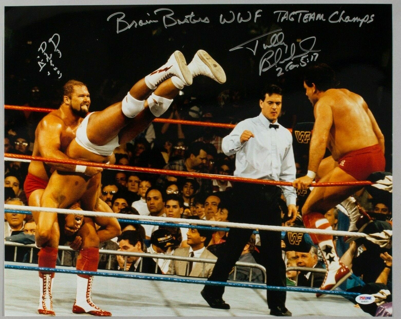 Arn Anderson & Tully Blanchard Signed 16x20 Photo Poster painting PSA/DNA COA WWE Brain Busters