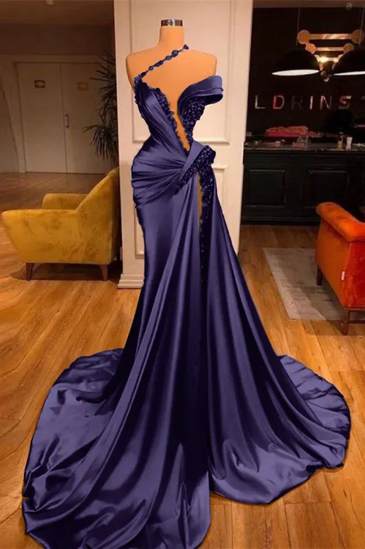 Off The Shoulder Mermaid Long Prom Dress with Beadings and Sequins