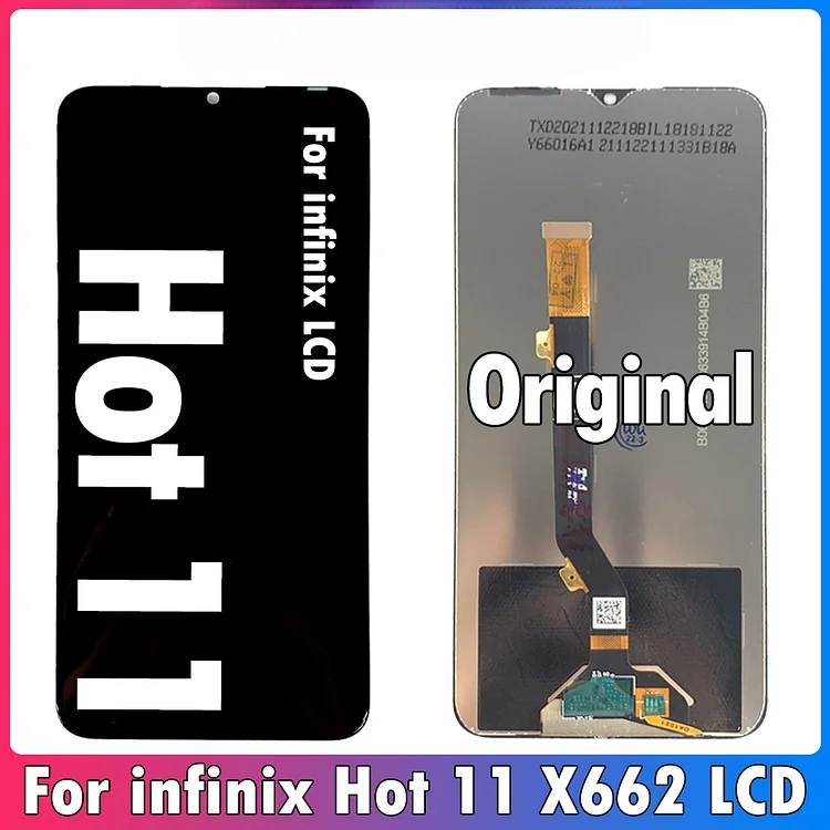 6.6inch Original Screen For Infinix Hot 11 X662 LCD Display Touch Screen Digitizer Assembly For X662B Hot 11 LCD Replacement