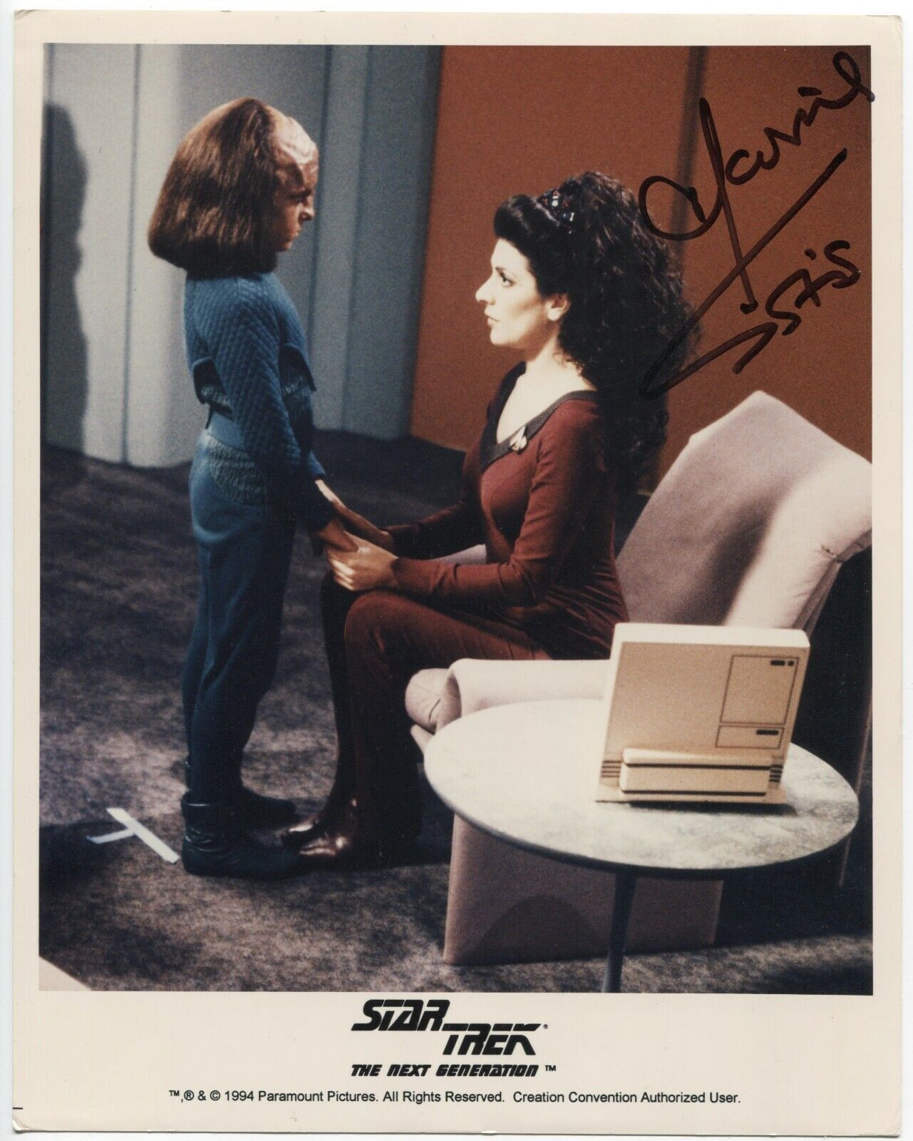 Marina Sirtis Signed 8x10 Inch Photo Poster painting Autographed Signature Star Trek TNG