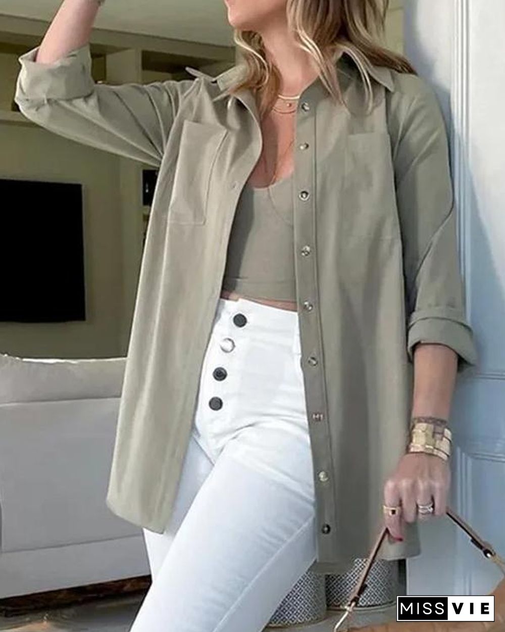 Naked Color Chic Style Shirt