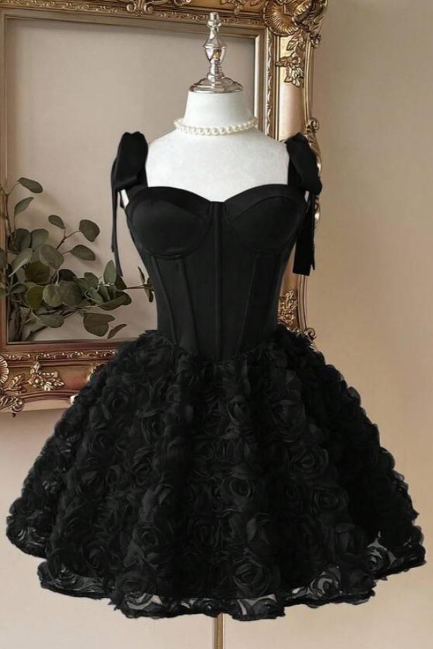 black whimsical dress Vintage Y2K Whimsigoth Maxi Prom Dress in Black Pop Sick Vintage
