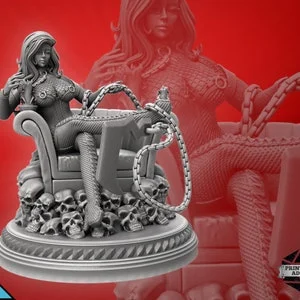 Pornhint Dominant leader miniature Princess of the Underground Highly Detailed 3D Resin Print NSFW Figure 75mm NSFW