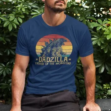 Dadzilla The Father Of Monsters Fathers Day T-Shirt