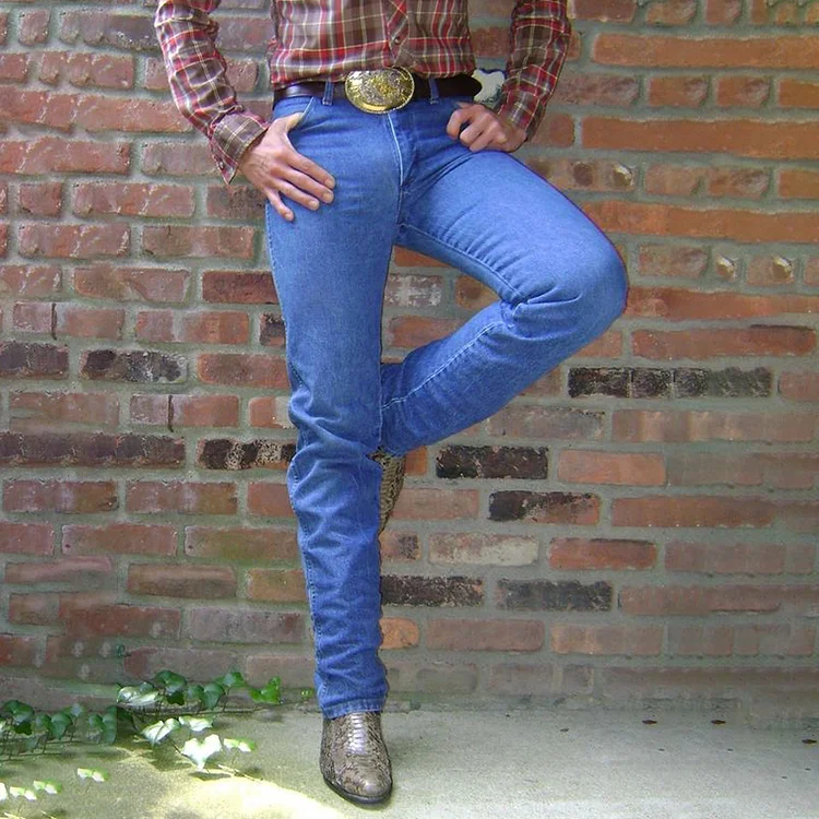 Western Solid Stretch Denim Jeans