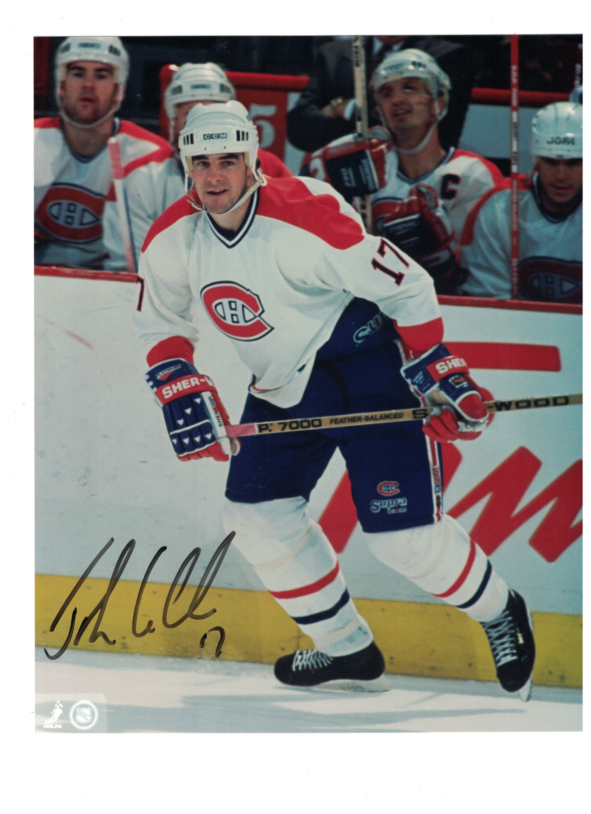 John LeClair Montreal Canadiens Signed 8x10 Hockey Photo Poster painting W/Our COA