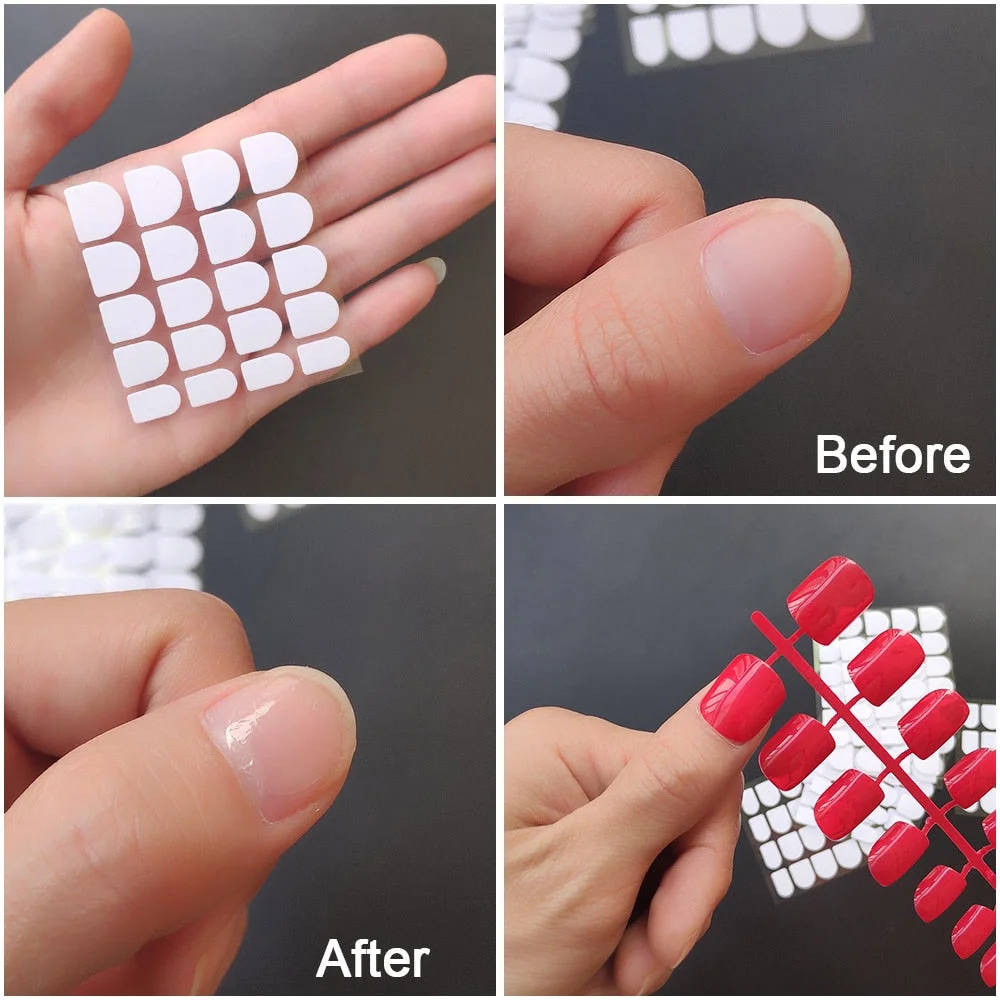 (Buy 2 packs or more to reduce shipping fee) 10 Sheets/pack Sticky Multi Sizes Nail Adhesive Tabs Sticker For Finger Toenail-Nail Inspo