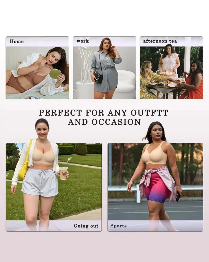 Comfortable Wireless Full Coverage Jelly Smoothing Bra