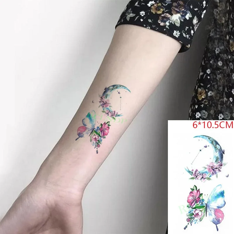 Waterproof Temporary Tattoo Sticker Wings Feather Small Element Fake Tatto Flash Tatoo Hand Arm Chest Art for Kids Men Women