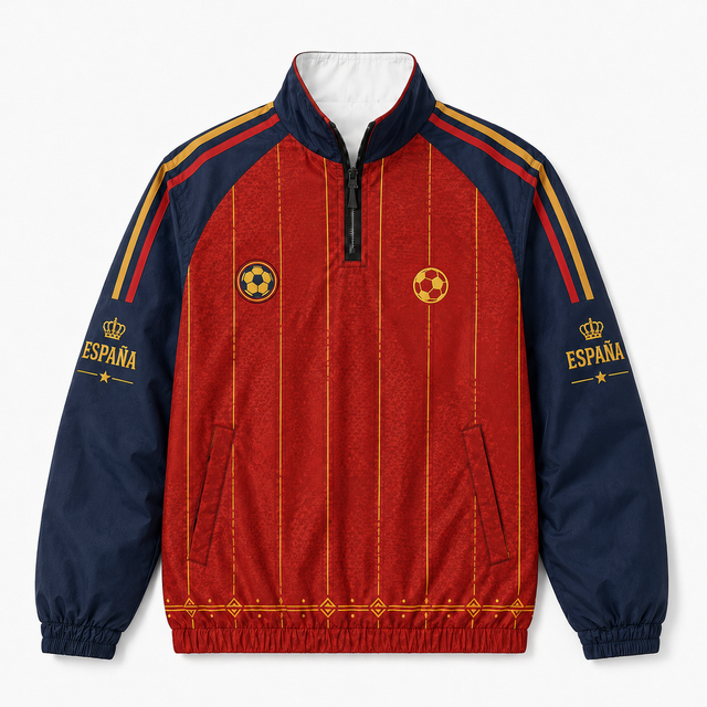 Varsity Espana Red Half Zip Pullover