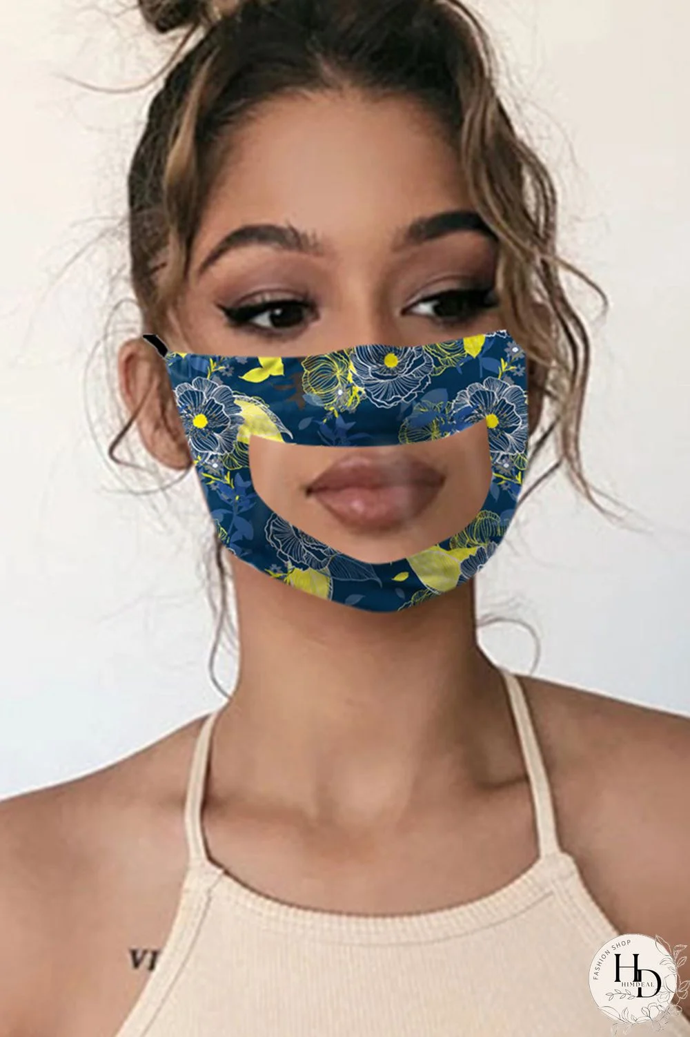 Black Fashion Sweet Cute Mixed Printing Face Protection